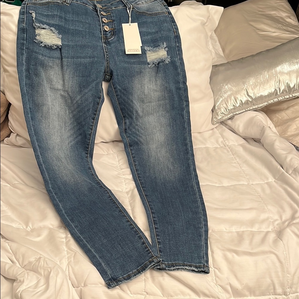 Distressed Blue Women's Jeans
